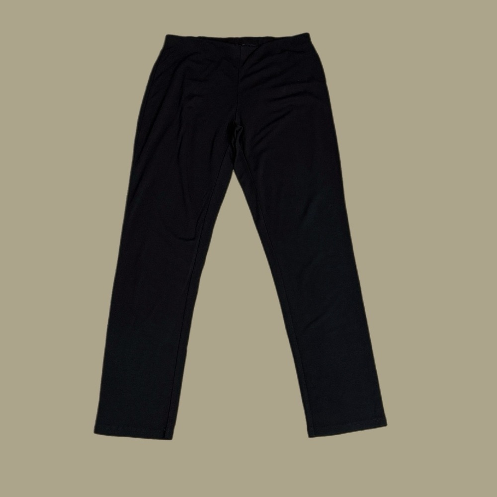 Eileen Fisher Women’s Black Mid-Rise Straight Leg Lounge Pants Sz S